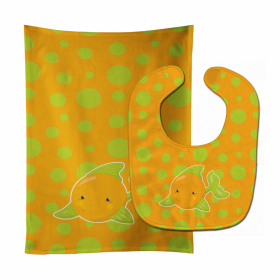 Fish Baby Bib & Burp Cloth (Color: Tropical Fish #3, size: 11 x 18)