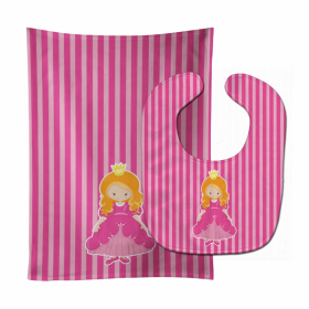 Girl Princess Baby Bib & Burp Cloth (Color: Ginger Girl Princess Faith, size: 11 x 18)