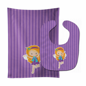 Fairy Baby Bib & Burp Cloth (Color: Ginger Haired Fairy #2, size: 11 x 18)