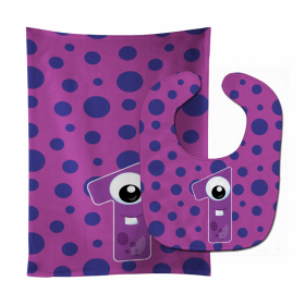 Monster Baby Bib & Burp Cloth (Color: Month 1, size: 11 x 18)