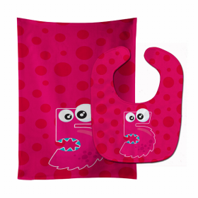 Monster Baby Bib & Burp Cloth (Color: Month 5, size: 11 x 18)