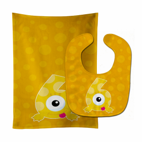 Monster Baby Bib & Burp Cloth (Color: Month 6, size: 11 x 18)