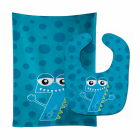 Monster Baby Bib & Burp Cloth (Color: Month 7, size: 11 x 18)