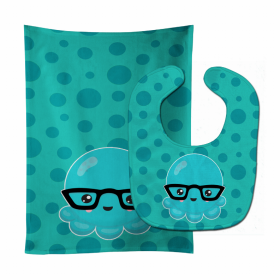 Ocean Baby Bib & Burp Cloth (Color: Octopus, size: 11 x 18)