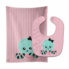 Doll Baby Bib & Burp Cloth (Color: Octopus, size: 11 x 18)