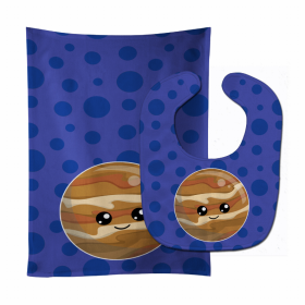 Planets Baby Bib & Burp Cloth (Color: Planets, size: 11 x 18)