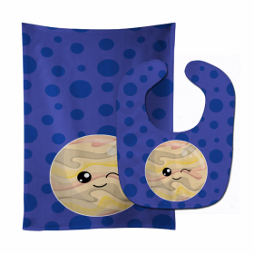 Planets Baby Bib & Burp Cloth (Color: Planets1, size: 11 x 18)