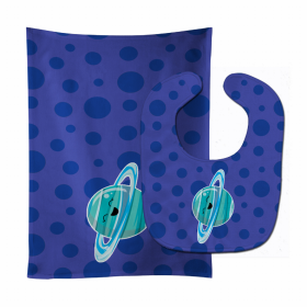 Planets Baby Bib & Burp Cloth (Color: Saturn 1, size: 11 x 18)