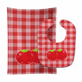 Vegetables Baby Bib & Burp Cloth (Color: Tomatoes, size: 11 x 18)