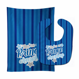 Prince Baby Bib & Burp Cloth (Color: Prince, size: 11 x 18)