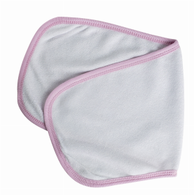 Bambini Terry BurPCloth with Trim (Color: Pink, size: One Size)